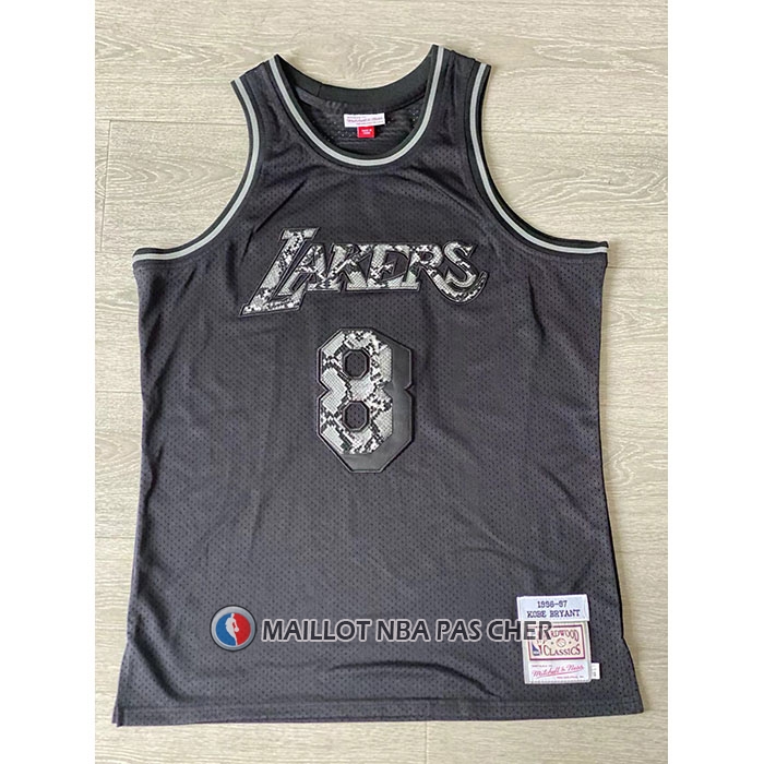 Maillot Los Angeles Lakers Kobe Bryant NO 8 Swingman Mitchell & Ness 1996-97 Noir